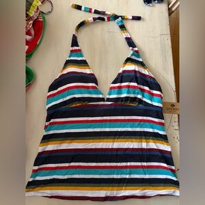 Sperry halter stripped tankini size XL